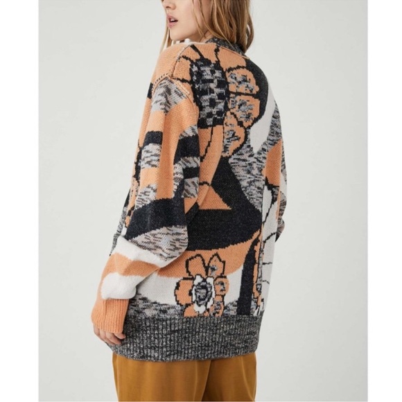 Free people August cardigan Flora oversized Size M - Picture 2 of 10